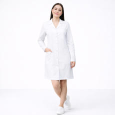 Fartuch medyczny damski Hania – długim rękawem | Producent DAMAR