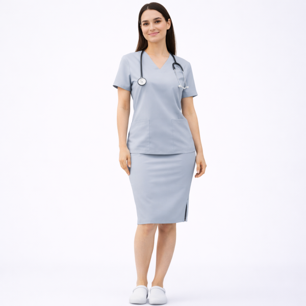 komplet medyczny damski ze spódnicą